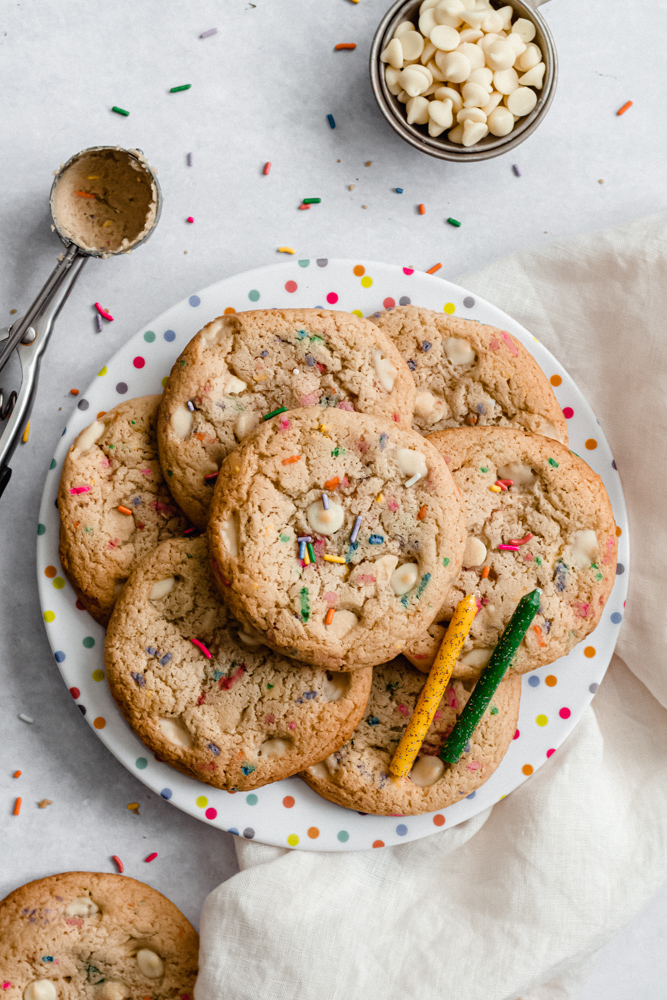 The Best White Chocolate Chip Funfetti Cookies